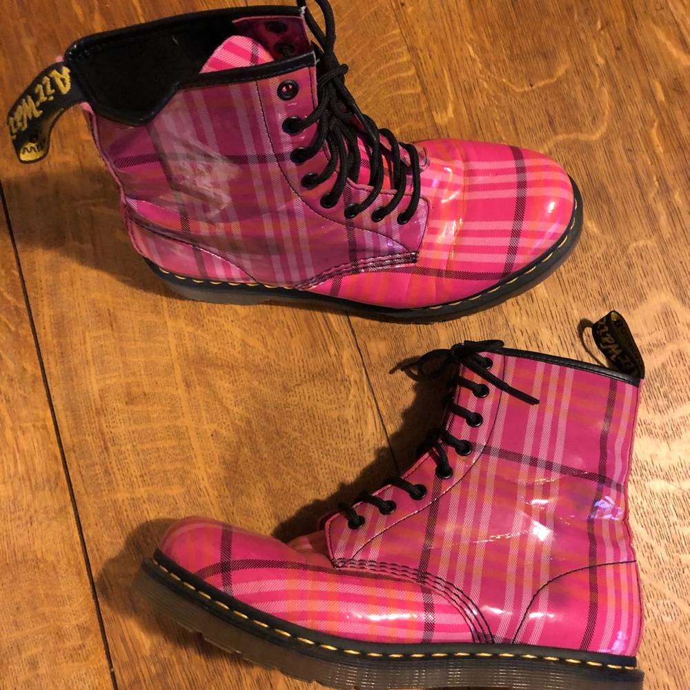 Pink Dr. Marten size 10 boots